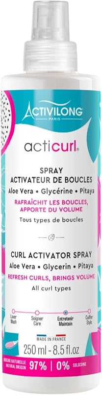 ACTIVILONG - Acticurl Curl Activator Spray - Defines Curls And Provides Volume - Non-greasy Texture - 97% Natu
