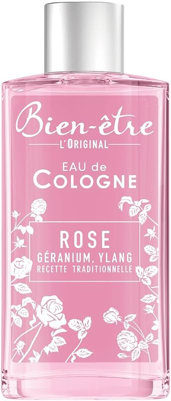 Bien être Bien-être Eau de Cologn Rose with Geranium/Ylang Fragrance 250 ml | Natural Fragrant Essences, Absol