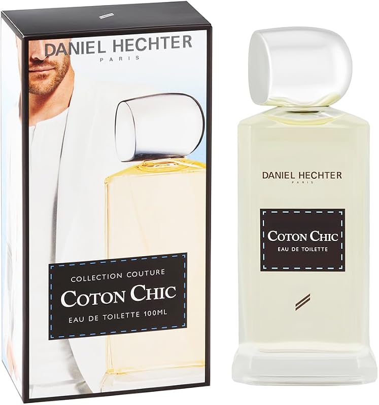 Daniel Hechter Cotton Chic Men's Eau de Toilette Fresh Male 100 ml | Mint-Bergamot Accord, Chic Musk Wake, Int