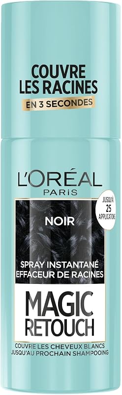 L'ORÉAL PARIS Magic Retouch Instant Corrector Spray for White Roots and Hair for Men and Women 75 ml Black | O