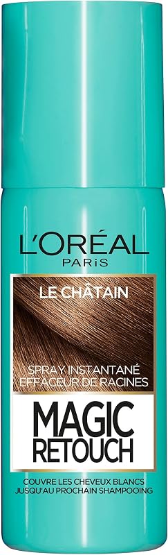 L'ORÉAL PARIS Magic Retouch Instant White Hair and Root Corrector Spray for Men and Women 75 ml Brown | Instan