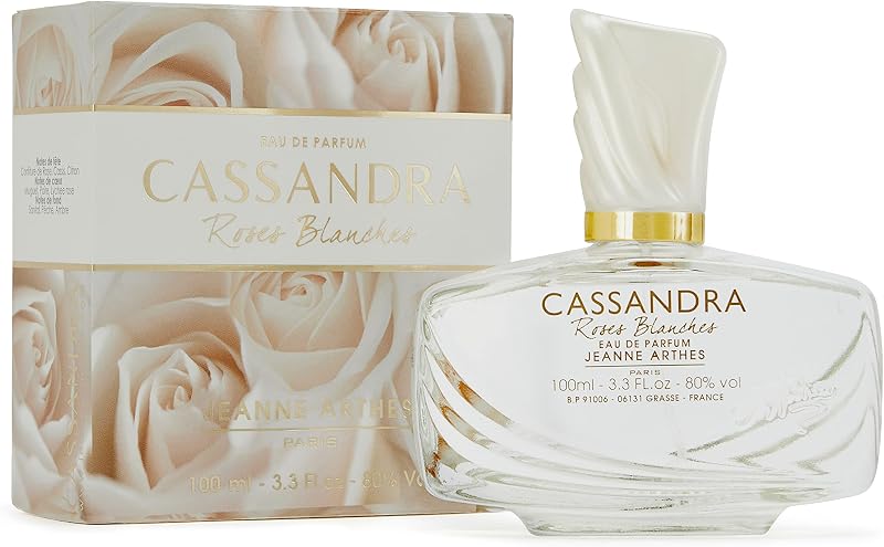 JEANNE ARTHES - Women's Perfume Cassandra Roses Blanches - Eau de Parfum - Spray Bottle 100 ml - Made in Franc