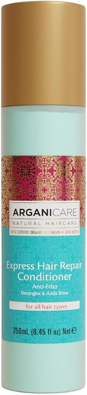 ARGANICARE Two-Phase Express Repair Spray 250 ml – No-Rinse Detangling Spray for Dry and Damaged Hair – Argan 