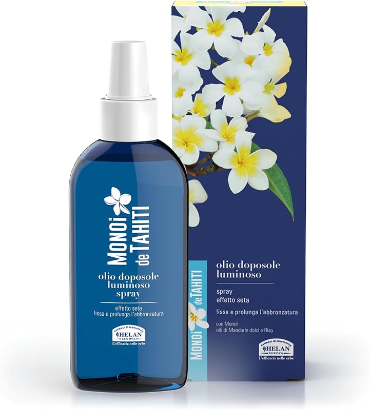 Helan, Monoi de Tahiti, Aftersun Oil Spray for Body and Face - Aftersun Tan with Sweet Almonds and Rice, 150 m