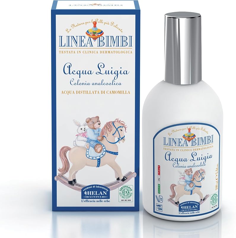 Helan, Linea Bimbi Organic Baby and Children's Eau de Cologne with Spray Spray – Alcohol-free with Chamomile –