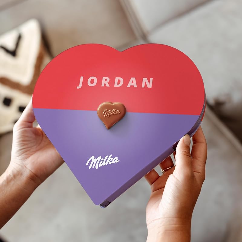 Milka Personalised Chocolate Mother's Day Gift Heart with Name and Text (187 g - Milka Heart)