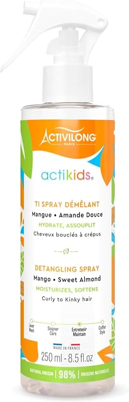 ACTIVILONG - Ti Actikids Detangling Spray - Curly to Kinky Hair - From 3 years old - Sweet Almond and Mango -