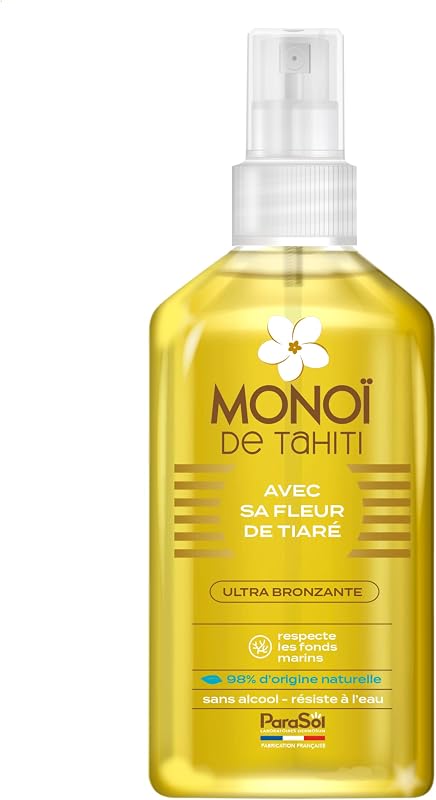 ParaSol Monoi de Tahiti Spray with Tiare Flower, Yellow, 125 ml (Pack of 1)