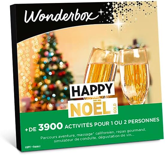 Wonderbox - Happy Christmas Gold - Gift Box - Gift Idea Multi Activities | 1 activity to choose from - More th
