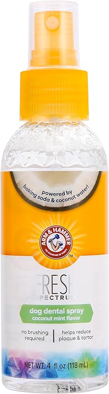 Arm & Hammer Coconut & Mint Fresh Dental Spray - Reduces Plaque and Tartar, No Brushing Required, Easy to Use,