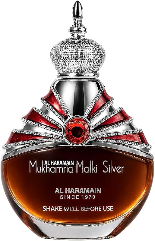 Al Haramain Mukhamria Maliki Silver Fragrance Oil 30ml | Silky and Luxurious Oil Based Fragrance | Fresh & Lux