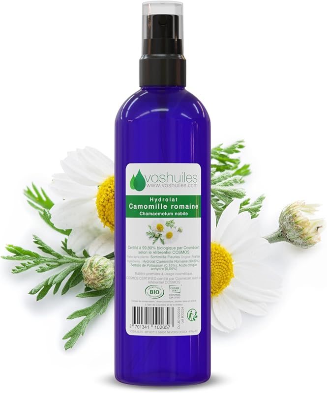 VOSHUILES - Roman Chamomile Hydrosol COSMOS - Soothing and Sweet Floral Water - Delicate Honey Fragrance - Rea