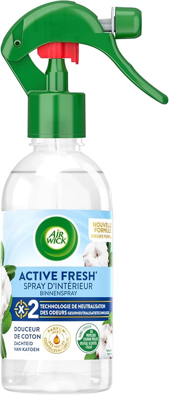 Air Wick Odour Neutralizer Spray with Essential Oils Soft Cotton White