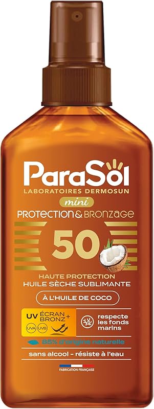 Parasol Spray Mini Dry Oil 50 SPF Protection & Tanning