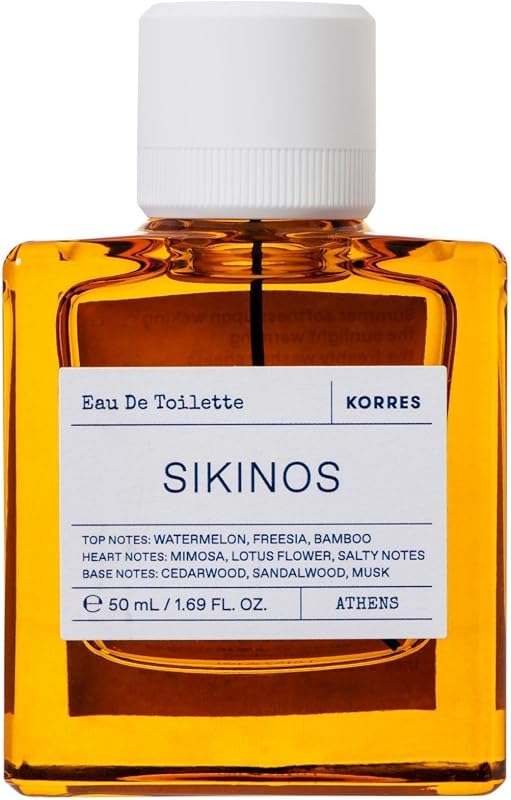 KORRES Sikinos Eau de Toilette for Women Fresh Aquatic & Floral Vegan Fragrance 50 ml