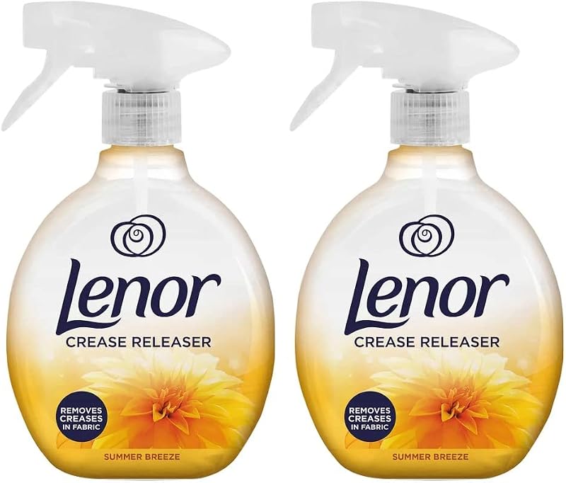 Lenor 2 x 500ml Summer Breeze Scent Anti Wrinkle Spray for Fabric Removal