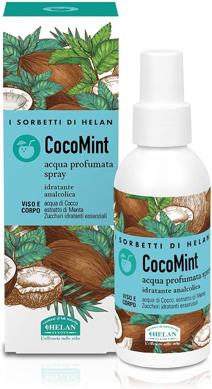 Helan, I Sorbetti CocoMint - Moisturizing and Alcohol Free Scented Water, Exotic Toning Lotion with Mint Extra