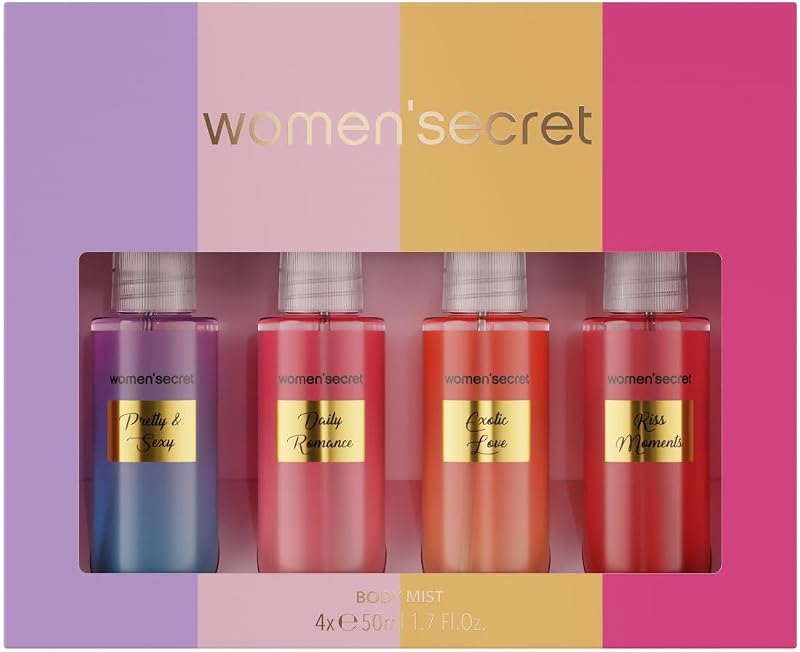 women'secret Body Mist Senses Gift Set Body Spray Body Spray for Women 4 x 50 ml