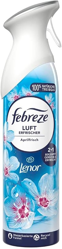 Febreze April Freshness Air Freshener Spray 185 ml, 2 in 1 Fights Odour and Freshness