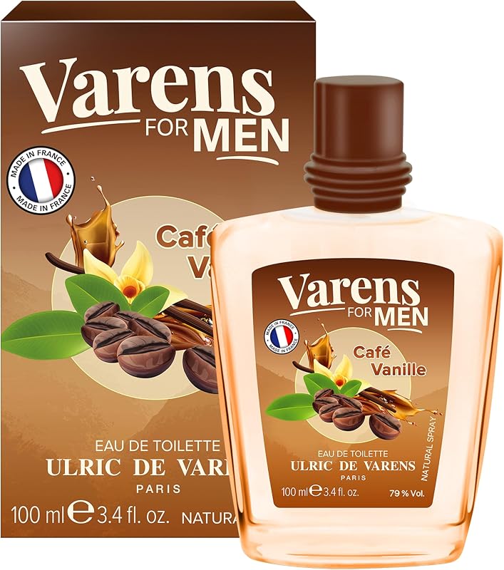 ULRIC DE VARENS - Varens For Men Eau de Toilette - Vanilla Coffee - Oriental Fern Marine - Men's Perfume - Spr