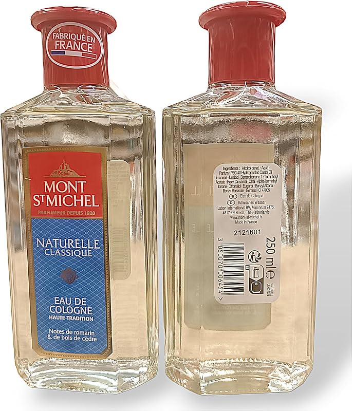 French Eau De Cologne, La Veritable, 250 ml, Natural, Several Scents Notes: Woody and Citrus/Authentic Ambery/