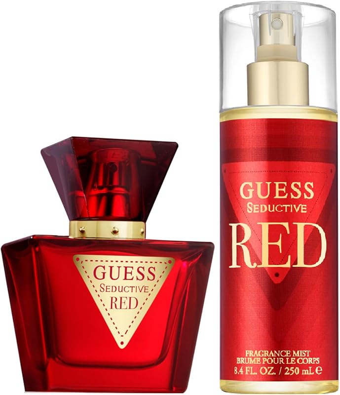 GUESS Seductive Red Perfume Set for Women - Eau de Toilette 1 fl oz + Fragrance Mist 250 ml, Gourmet Floral-Fr