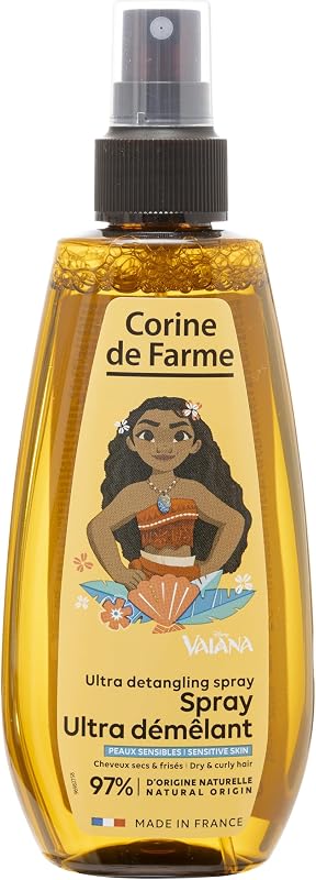 Corine de Farme Detangling Spray for Children Moana Coconut | Effortless detangles – Coconut fragrance – No Ri