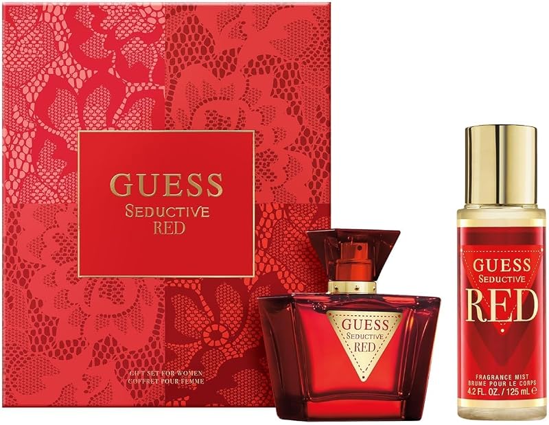 GUESS Seductive Noir Gift Set for Women - Eau de Toilette 75 ml, Body Mist 125 ml - Floral and Sensual Fragran