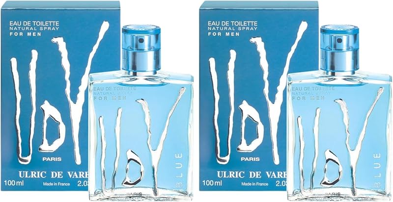 ULRIC DE VARENS - UDV Blue Eau De Toilette - Fresh Fern - Men's Perfume - Spray - Made in France - 100 ml (Pac