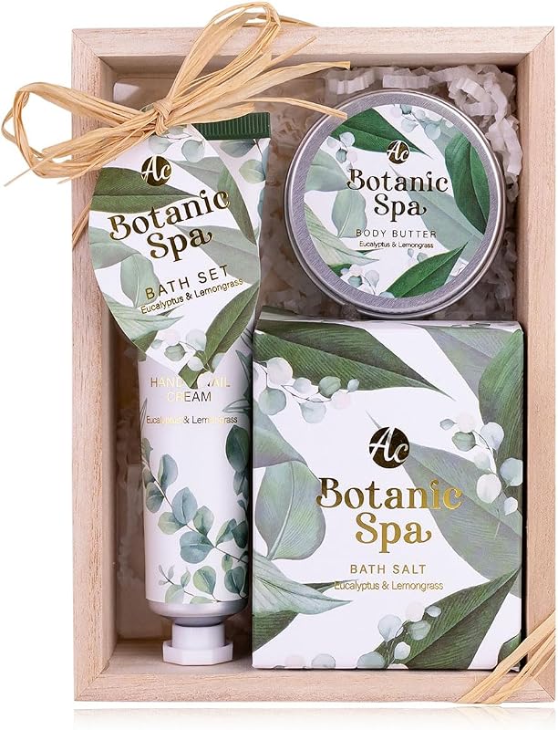 Accentra BOTANIC SPA Gift Set for Women in a Beautiful Gift Box - 3 Piece Care Kit with Hand Cream, Body Butte