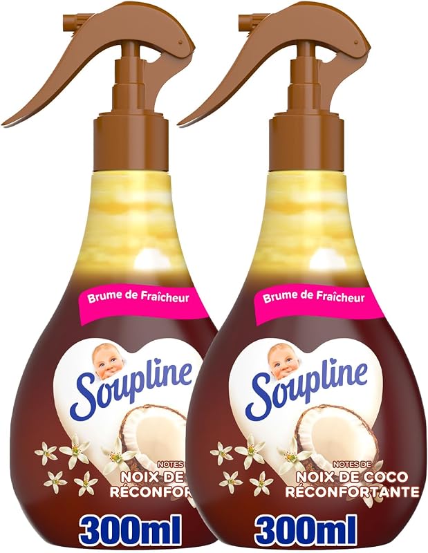 SOUPLINE Soupline Laundry Mist Spray Coconut Fragrance Mist for Home Linen and Clothes, Ideal Addition to Your