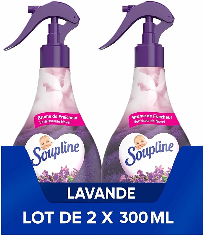 SOUPLINE - Lavender 3D Laundry Mist - Spray to refresh laundry - Perfumes instantly - Ideal addition to your f
