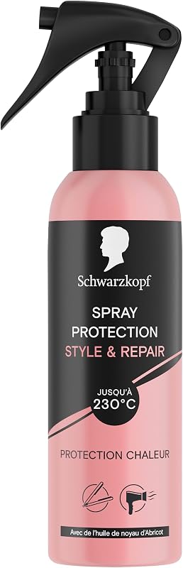 Schwarzkopf, Spray Protection 230°C, Style & Repair, Heat Protection, Apricot Kernel Oil Formula, Vegane, Styl