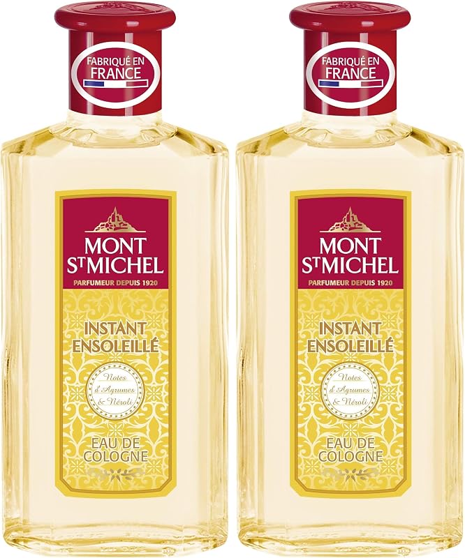 Mont Saint Michel - Instant Sunny Eau de Cologne - Citrus & Neroli - 250ml Bottle (Pack of 2)