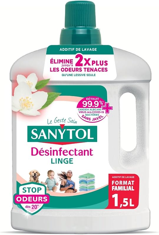 Sanytol - Odour Stop Linen Disinfectant - White Flower Fragrance - 1.5L - Bactericide, Virucidal - No Bleach -