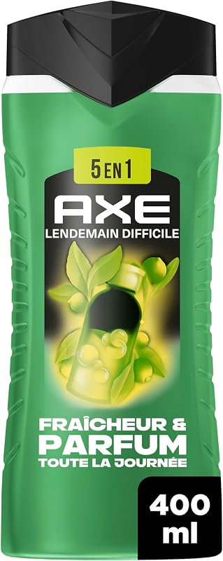 AXE - Men's 5-in-1 Shower Gel - Hard Next Day - 24h Moisturising - 87% Natural Ingredients - Fresh Citrus Frag