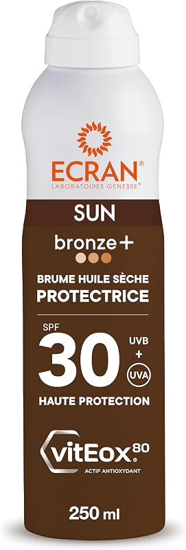 ECRAN - Tanning Oil Mist - High Protection - VitEox80 Technology - Vitamin E - UVA, UVB, Blue Light, Sunburn -