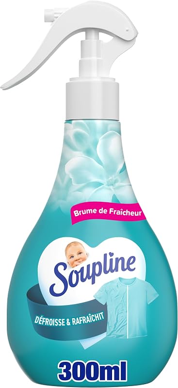 SOUPLINE - Anti-Wrinkle Mist Spray - Non-Iron Straightener - Refreshes Clothes - White Flowers Fragrance - Spr