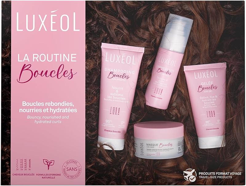 LUXEOL - Travel Curl Routine Set - Nourishes, Sets & Sheaths | Sublime Les Curls Limite les Frisottis Gourmet 