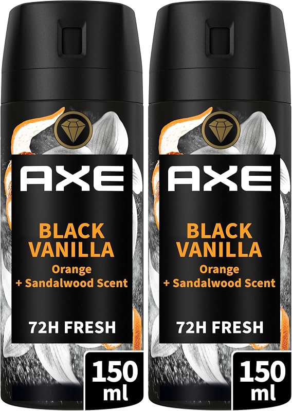 AXE - Black Vanilla Men's Deodorant - Prestige Collection - Antiperspirant Spray - 72h freshness non-stop - Or