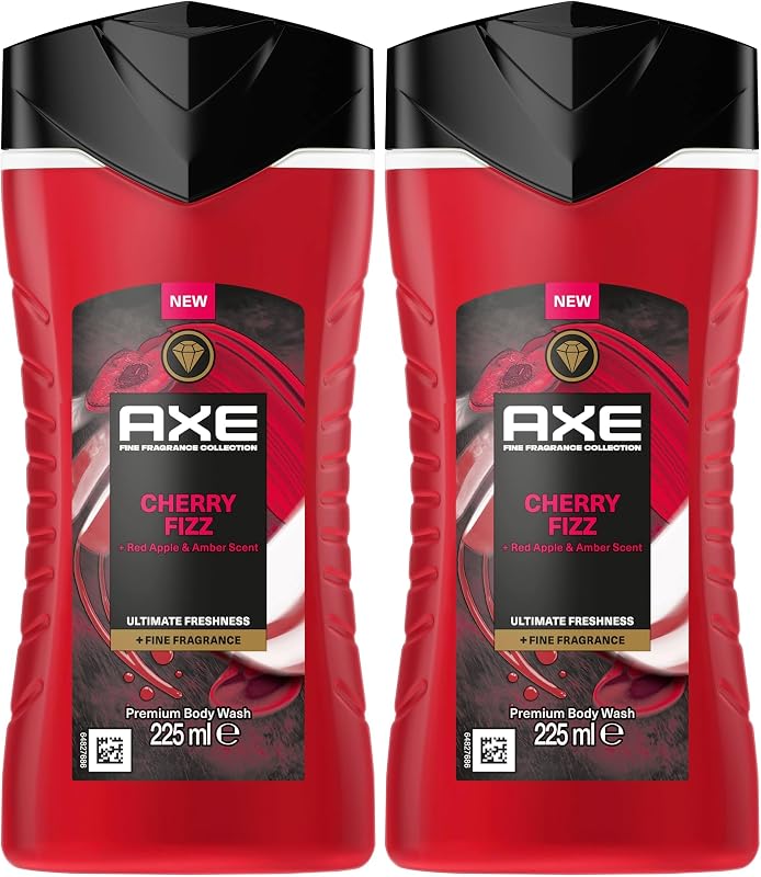 AXE - Shower Gel - Prestige Collection - Cherry Fizz -12h of freshness - Fresh scent of apple, eucalyptus, amb