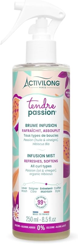 ACTIVILONG - Tender Passion Infusion Mist - Wavy, Curly, Curly and Kinky Hair - Silicone Free - No Alcohol Add