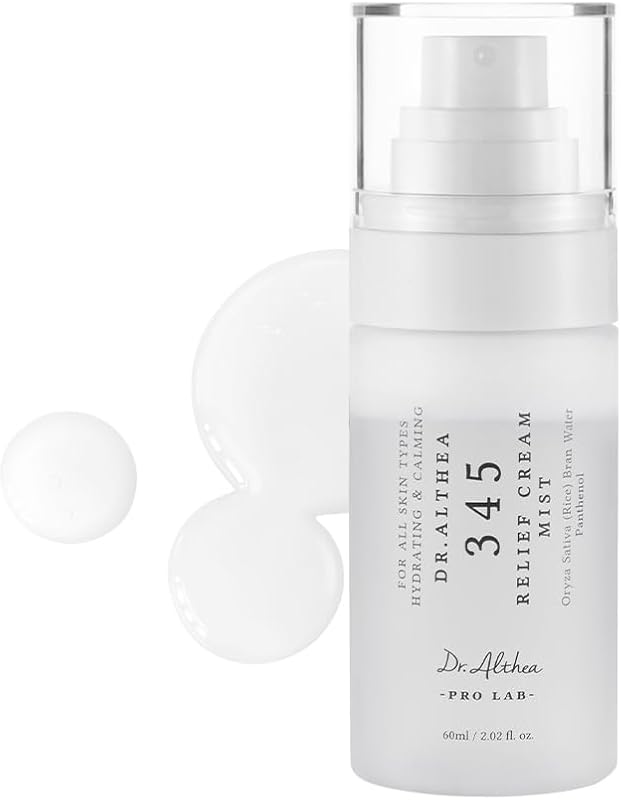 Dr.Althea 345 Relief Cream Mist | Brume Visage Hydratante à l'Extrait de Riz | Soin Apaisant pour Peaux Sensib