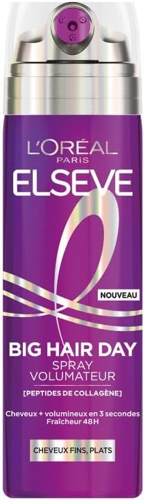 L'Oréal Paris Elseve Collagen Lifter Volume Spray for Fine Flat Hair | Triple diffuser, Root lift +0.5 cm in 3