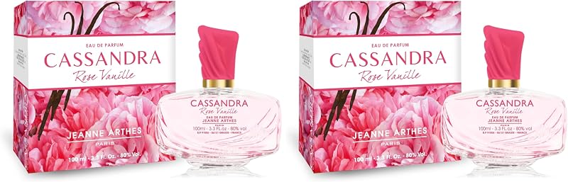 JEANNE ARTHES - Women's Perfume Cassandra Rose Vanille - Eau de Parfum - Spray Bottle 100 ml - Made in France