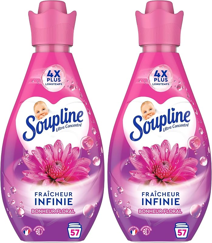 SOUPLINE - Flower Happiness Infinite Freshness Softener - Long-Lasting Fragrance - 800ml