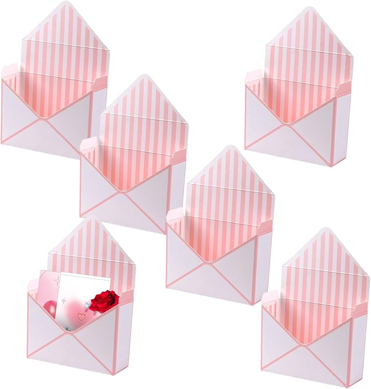 Enveloppes de Saint-Valentin Coffret 6 Pièces Romantique Grande Capacité | Coffret Cadeau Saint-Valentin pour 