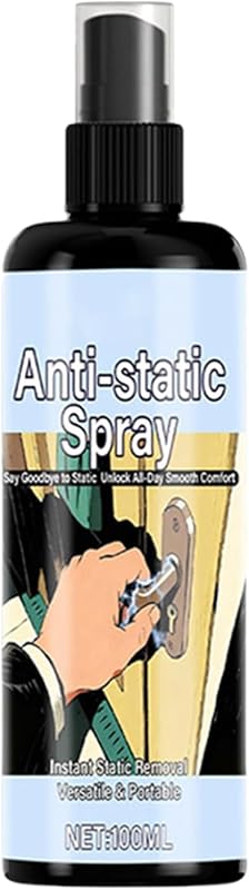 Antistatic Spray - Clothes Mist | Static Hair Remover 100ml, Portable Fabric Spray, Laundry Protection for Clo