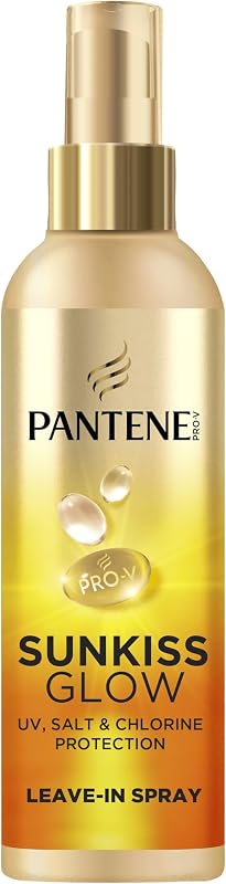 Pantene Pro-V Sunkiss Glow Spray UV Protection Anti-Salt Chlorine 200 ml | Spray sans rinçage. Protège contre