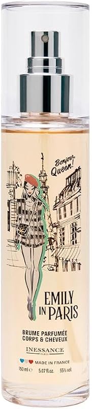 Inessance Paris Women's Hello Queen Fresh Peach Fragrance Mist 150 ml | Body & Hair Mist - Fresh Floral - Lime